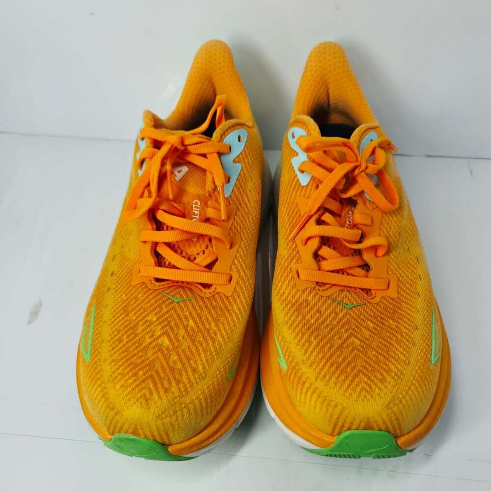 Hoka One One Clifton 9 Size 8D Solar Flame Sherbet Orange Running Shoes